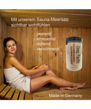 Frankonia Bath & Spa Sauna Salz Peeling - Deep Pacific 400g | Vegan Meersalz Body Scrub with Jojoba Oil & Vitamin E - Paraben-Free Shower & Body Peeling for All Skin Types - Buy Online on SooperMarket.com