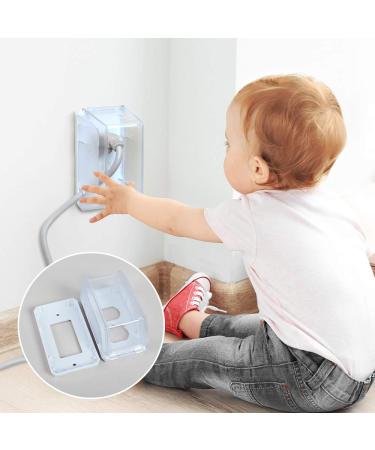 EUDEMON Baby Safety Electrical Outlet Cover Box - Childproof Large Plug Cover (Transparent) - Buy Online on SooperMarket.com