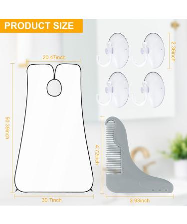 Beard Trimmer Catcher JT JUSTIME Beard Shaving Apron Bib Moustache Grooming Kit with Shaping Tool for Men's Trimming Hair Cutting Cape - Buy Online on SooperMarket.com
