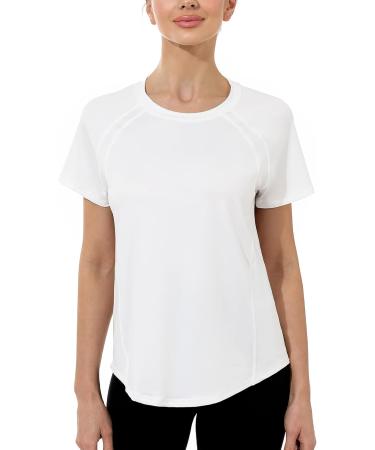 Buy Gyabnw Women's Functional Sports Top - Short Sleeve Fitness & Yoga Shirt - White M - Perfect for Running & Activewear - Buy Online on SooperMarket.com