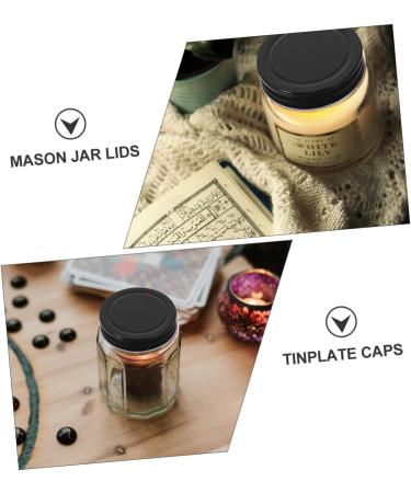 IMIKEYA 48 Pcs Mason Jar Lids Seal Tinplate Metal 7x7x1.5cmx3pcs Blackx3pcs - Buy Online on SooperMarket.com