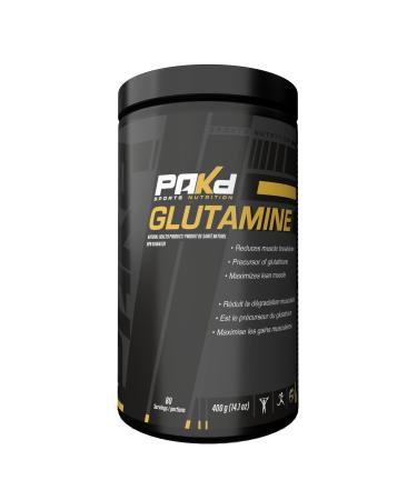 Pakd Nutrition L-Glutamine 400 grams 80 servings Post Workout Recovery Boost Immune System Unflavored