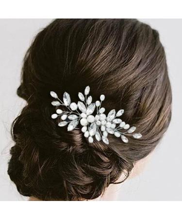 ifundom Bride Hair Comb Lightweight Metal Bride Hair Comb Sparkling Hair Piece Wedding Party Hair Accessory - Buy Online on SooperMarket.com