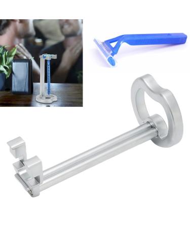 Premium Stainless Steel Razor Holder | Universal Shaving Brush & Razor Stand for Men - Durable & Safe Drying Solution - Buy Online on SooperMarket.com