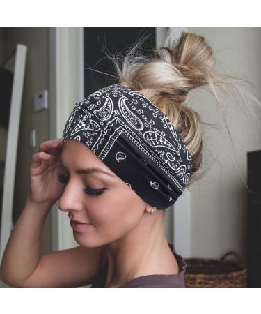Boho African Headbands - Elastic Wide Knot Hair Bands for Women & Girls | Yoga & Outdoor Accessories - Buy Online on SooperMarket.com