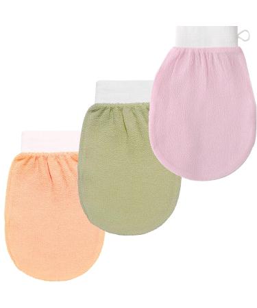 The Kessa Kessa Exfoliating Glove Moroccan Kessa Glove Kessa Glove Shower Glove Moroccan Exfoliating Kessa Glove (3PCS-D)