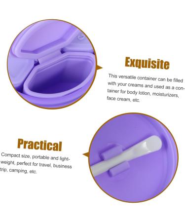 ABOOFAN 2 Sets Cream Box Travel Makeup Jar Makeup Pots Container Travel Container for Cream Leakproof Cosmetic Jar Salve Jar Lotion Cream Jar Purple Storage Box Airless Vacation Silica Gel - Buy Online on SooperMarket.com