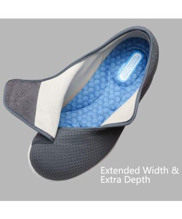 MEJORMEN Men's Diabetic Shoes - Extra Wide Adjustable Closure Sneakers for Swollen Feet - Size 10.5 Black - Buy Online on SooperMarket.com