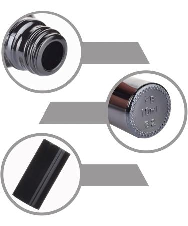 Zeoabsy 24pcs 10ml Shiny Black Glass Spray Bottles & 2 Funnels - Refillable Atomizers for Perfume Essential Oils & More - Buy Online on SooperMarket.com