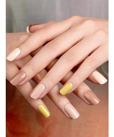 Kalolary 20PCS Nail Adhesive Wrap Nail Gel Polish Strips Full Wraps Nail Polish Stickers Cured Gel Nail Strips Self-Adhesive Gel Nail Wrap Stickers Decals(UV/LED Lamp Required) (Colorful 3) - Buy Online on SooperMarket.com