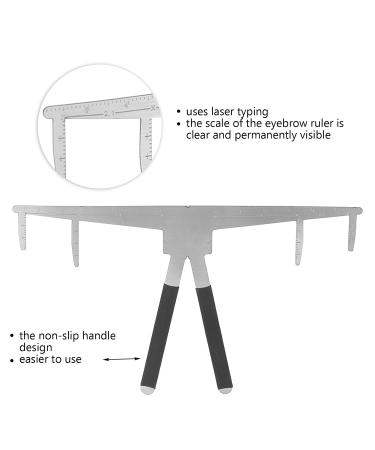Buy Stainless Steel Eyebrow Ruler - 3 Point Positioning Measurement Tool for Perfect Eyebrows | International Shipping Available - Buy Online on SooperMarket.com