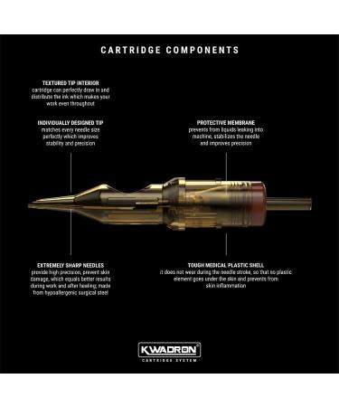 Kwadron Cartridge Tattoo Needles - 20 Round Liner Long Taper - Buy Online on SooperMarket.com