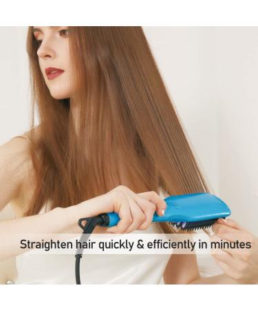 Enhanced Negative Ion Hair Straightener Brush - 30s Fast Heat-Up, 16 Temp Settings, MCH Heated, Ceramic Straightening Comb - Anti-Scald Technology - Ideal for Various Hair Types - Buy Online on SooperMarket.com