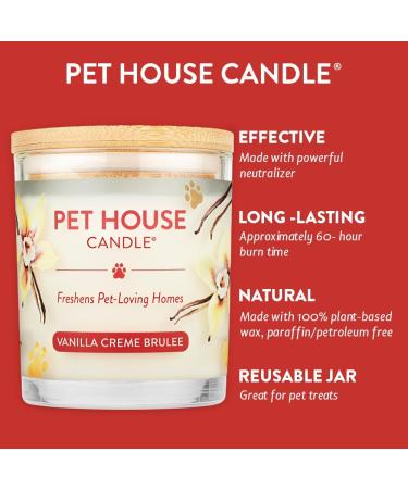 One for All Pet House Candle - Vanilla Cr me Brulee | 100% Herbal Wax Non-Toxic & Eco-Friendly Air Freshener - Buy Online on SooperMarket.com