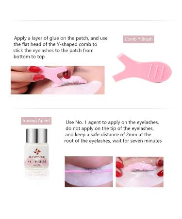 RoseFlower Eyelash Perm Kit - Professional Semi-Permanent Curling Kit with 10 Eyelash Combs & 5 Cleaning Sticks - Salon Grade Home Professional Perm - Buy Online on SooperMarket.com