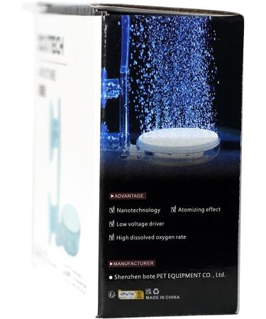 Boxtech Aquarium Air Stone Kit - Nano Bubble Stone with Control Valve | Super-Quiet High Diffuser for Aquariums & Hydroponics (35mm) - Enhance Dissolved Oxygen & Create Tiny Bubbles - Buy Online on SooperMarket.com