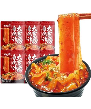 Sichuan Hotpot Wide Noodles Chinese DaKuanFen Hot and Spicy Noodle Instant Powder Hotpot Soup Japchae&Korean Dish Sweet Potato Starch Glass Noodles (Red Oil Flavor 3bag) Red Oil Flavor 3bag - Buy Online on SooperMarket.com