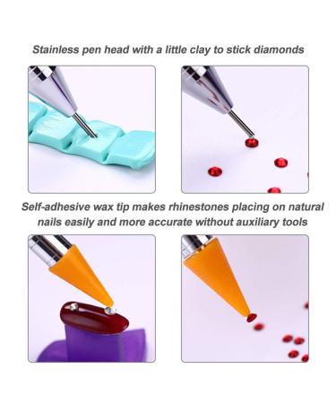 Onwon Dual-Ended Nail Rhinestone Picker Wax Tip Pencil - Manicure Nail Art Tool - Buy Online on SooperMarket.com