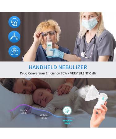 Portable Handheld Mesh Nebulizer Machine for Adults & Kids - Adjustable Mist, Ideal for Lung Problems - Travel & Home Use - Beige - Buy Online on SooperMarket.com