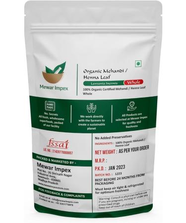 JEVR Mehandi Leafs (100 gm) / Henna Mehandi Leaves Whole Natural Pure Henna Leaves Organic - Buy Online on SooperMarket.com