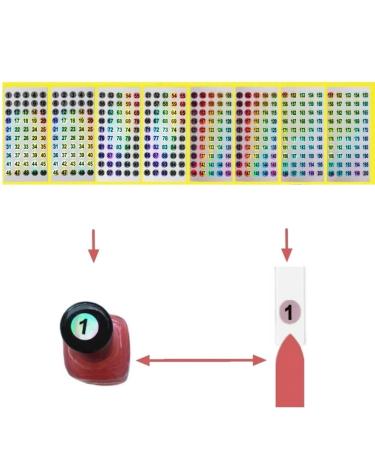 WOIRO 200-Piece Nail Display Set | Transparent Nail Tips with Ring & Number Stickers 1-200 | Perfect for Nail Art & Color Display - Buy Online on SooperMarket.com