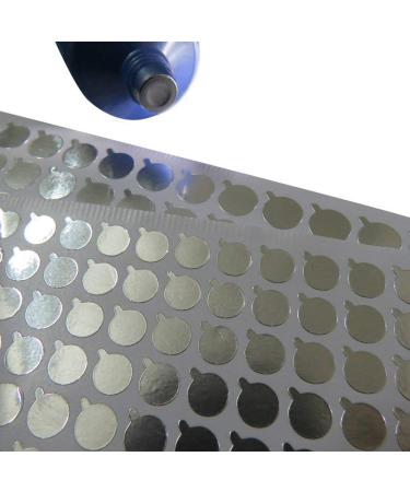 6 Sheets(360Pcs) 15mm Aluminum Foil Film Sticker Seal for Bottles Stopper Sealing Strip for Toothpaste Soft Tube Cosmetic Essentiol Oil Bottles Makeup Storage Containers