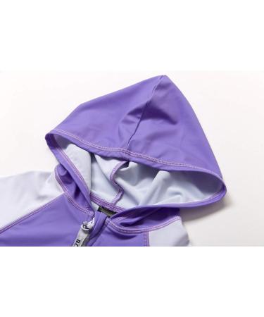 BONVERANO Baby Boys Swimsuit | UPF 50+ Sun Protection | Full-Zip Hoodie | Purple | 6-9 Months - Buy Online on SooperMarket.com