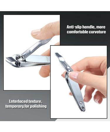 12 Pcs Slanted Edge Nail Clippers - Metal Side Cuticle Trimmer for Precise Nails Cutting - Curved Nail Edge Cutter for Pedicure and Manicure - Buy Online on SooperMarket.com