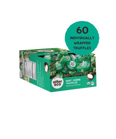 Alter Eco Mint Creme Truffles - 58% Pure Dark Cocoa - Fair Trade Organic - Non-GMO Gluten Free - 60 Count - Buy Online on SooperMarket.com