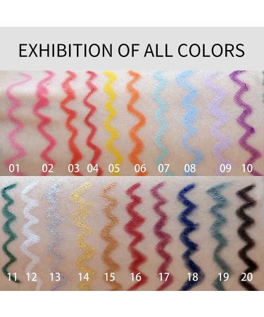 Luxsea Eye Liner Pencil Set - 20 Colors, Waterproof, Matte, Long Lasting Makeup Pencils - Quick Dry Ultra Eyeliner Set for Women - 20 PCS, Colored Eyeliners and Shadow Pencils - Buy Online on SooperMarket.com