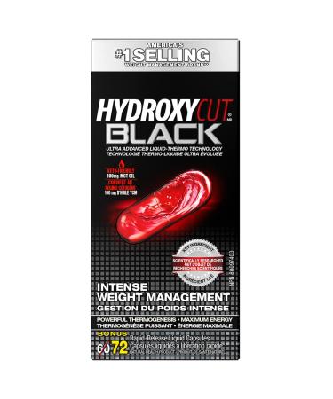 Hydroxycut Weight Loss Pills for Women & Men Hydroxycut Black Weight Loss Supplement Pills Energy Pills to Lose Weight Metabolism Booster for Weight Loss Weightloss & Energy Supplements 72 Pills