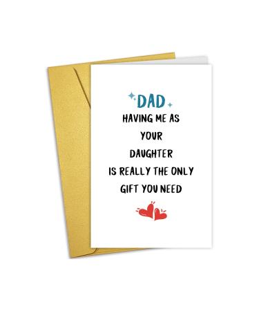 Nchigedy Funny Father's Day Card from Daughter Naughty Father Birthday Card from Daughter Dad Gift from Daughter #13