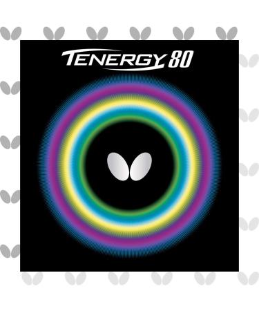 Butterfly Tenergy 80 Table Tennis Rubber Table Tennis Rubber | 1.7 mm, 1.9 mm, or 2.1 mm | Red or Black | 1 Inverted Table Tennis Rubber Sheet | Professional Table Tennis Rubber 2.1 Red