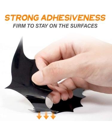 Kidtion 96 PCS Halloween 3D Bats 2021 - Upgraded Realistic PVC Bat Wall Stickers Decals - Indoor DIY Party Decorations - Scary Black Bat Sticker - 5 Sizes - Halloween Party Supplies - Buy Online on SooperMarket.com