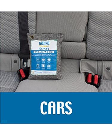 Gonzo Bamboo Charcoal Odor Eliminator 250g - Natural Air Freshener Bags for Home Pets & Gym - Purifying Charcoal Odor Absorber - Buy Online on SooperMarket.com