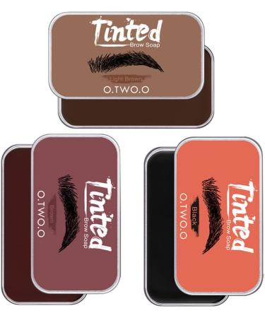 Eyebrow Soap Kit Long Lasting Eyebrow Shaping Wax with Brow Trimmer Brush Brown - Buy Online on SooperMarket.com