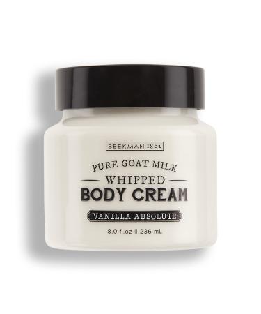 Beekman 1802 Whipped Body Cream - Pure Goat Milk Formula for Clear Soft Skin - Good for Sensitive Skin - Cruelty Free Vanilla Absolute 8 Ounce (Pack of 1)