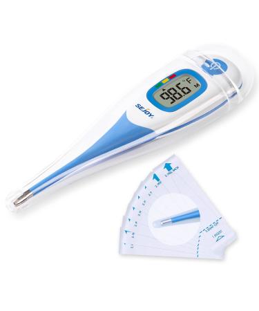 Thermometer for Adults, and Kids, Baby, Pets 5-10s Accurate Fast Reading Digital Fever Thermometers Oral, Armpit, Rectal,Body basal use with Flexible Tip,Large LCD, Waterproof for Home use termometro