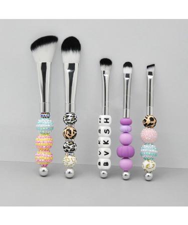 Beaded Cosmetic Brush Metal Handle Makeup Brush Perfect For Contouring Defining Blending Concealer Brush - Buy Online on SooperMarket.com