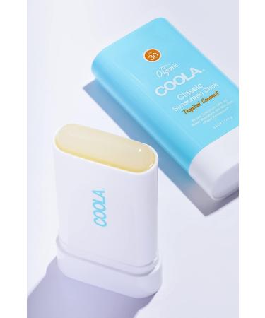 COOLA Organic Face Sunscreen SPF 30 Lotion Stick - Tropical Coconut - 0.15 Oz | Vegan, Gluten Free, Dermatologist Tested - Buy Online on SooperMarket.com