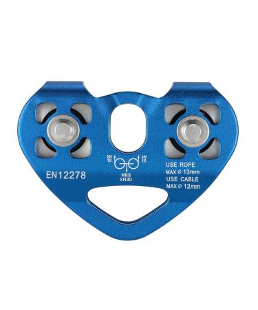 Lixada rope pulley tandem pulley 30KN with ball bearing pulley block rope rescue climbing rescue blue 30KN tandem pulley