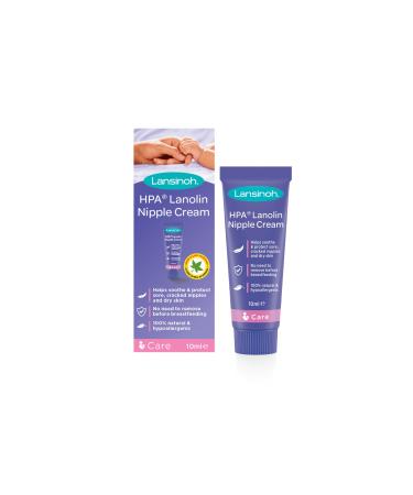 Lansinoh HPA Lanolin Nipple Cream for sore nipple & cracked skin 100% natural single ingredient breastfeeding essential tasteless odourless hospital bag moisturising 10ml 10 ml single