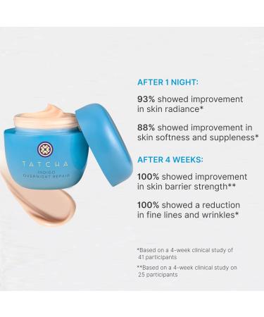 TATCHA Replenishing Nourishment Duo: Dewy Skin Cream & Indigo Overnight Repair Serum 1.7 oz - AM + PM - Buy Online on SooperMarket.com