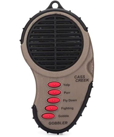 Cass Creek Spring Gobbler Handheld Electronic Game Call | 5 Turkey Calls in 1 | Authentic Animal Recordings | 200 Yard Sound Projection | Compact Design
