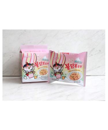 Samyang Cream Carbo Bulldark Spicy Chicken Roasted Noodle Soup (Pack of 4) - Korean Ramen for Spicy Korea Noodle Challenge - 4.93 Ounce - Buy Online on SooperMarket.com