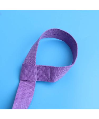 Garneck Adjustable Cotton Yoga Mat Carrier Sling - Extra Long Strap for Yoga Exercise - Black Lavender - Buy Online on SooperMarket.com