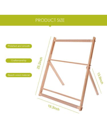 PURCOULEUR Weaving Loom Kit 25" H x 19" W Wooden Tapestry Looms with Extra-Large Frame Multi-Craft Knitting DIY Loom Art Crafts Supplies Develops Creativity Weaving Frame Loom with Stand for Beginner Old version - Buy Online on SooperMarket.com