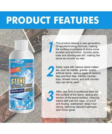Stone Stain Remover Cleaner Stone Crystal Plating Agent Marble Stone Cleaner Polishes Marble Cleaner Stain Remover All Purpose Cleaner For Marble (2PC) 1.00 g (Pack of 1) - Buy Online on SooperMarket.com
