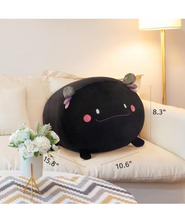 Mewaii 16 Black Axolotl Plush Pillow - Soft Stuffed Animal Squishy Toy for Adults and Kids - Buy Online on SooperMarket.com