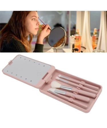 LED Makeup Mirror & Brush Set | High Clarity Rotating & Folding | Travel-Friendly Beauty Kit - Buy Online on SooperMarket.com